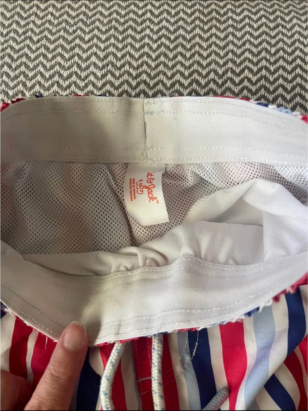 Cat and Jack boys striped swim shorts